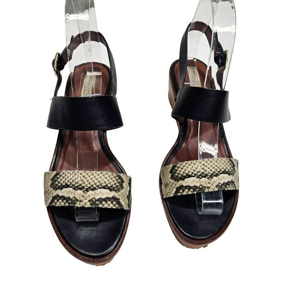Cole Haan Womens Leather & Snakeskin‎ Wedge Sandals Size 6.5B - Picture 7 of 14